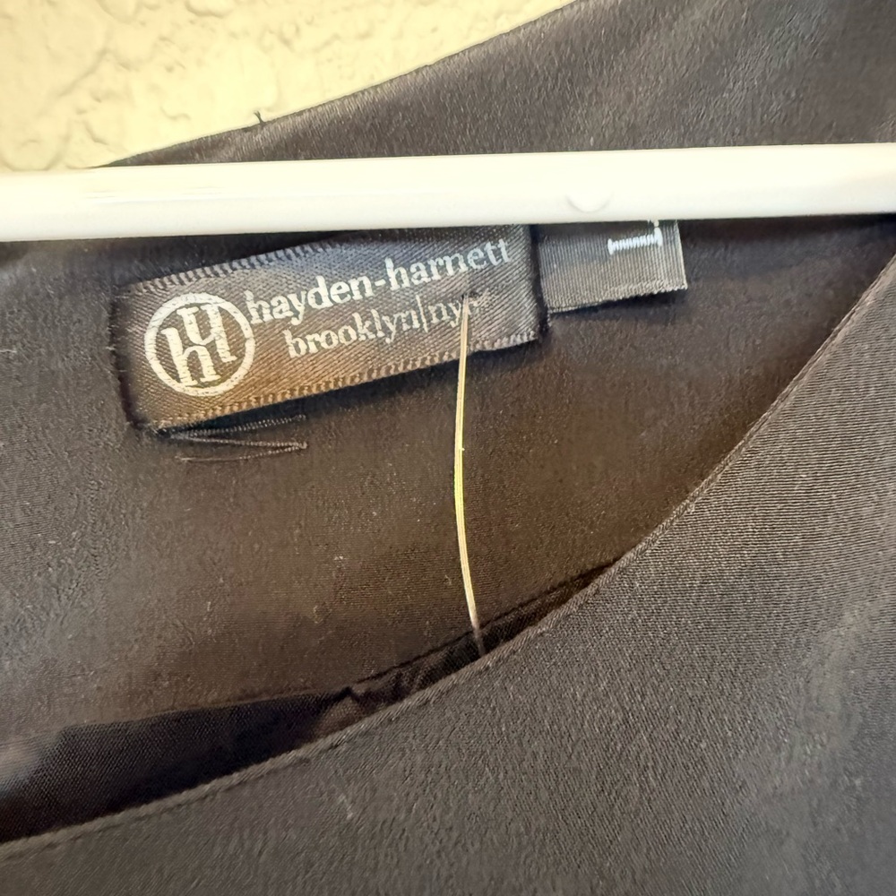 Large Hayden Harnett black silk dress. - Picture 4 of 11